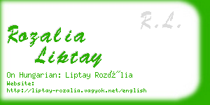 rozalia liptay business card
